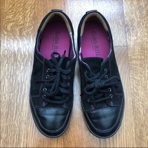 Cobb Hill Converse style Black leather sneakers shoes